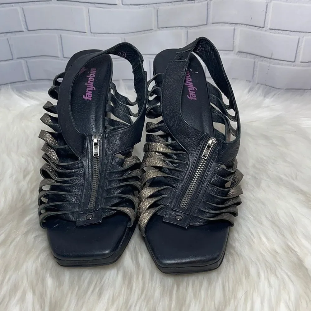 Anthro‎ Farylrobin Bronze Metallic Platforms Sz 11